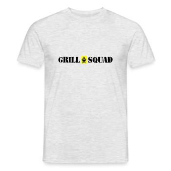 Grill Squad Grillen - Heren T-shirt - grijs gemêleerd - Voor - AI Model Male 178 dark (178cm)