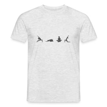 Yoga Figures - Männer T-Shirt - Grau meliert - Vorne - AI Model Male 178 dark (178cm)