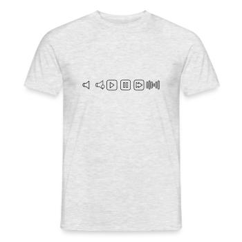 Musikleiste - Männer T-Shirt - Grau meliert - Vorne - AI Model Male 178 dark (178cm)