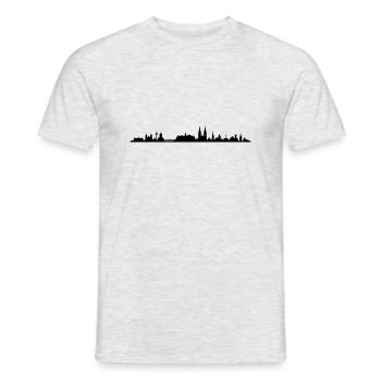 Skyline - Regensburg - Männer T-Shirt - Grau meliert - Vorne - AI Model Male 178 dark (178cm)