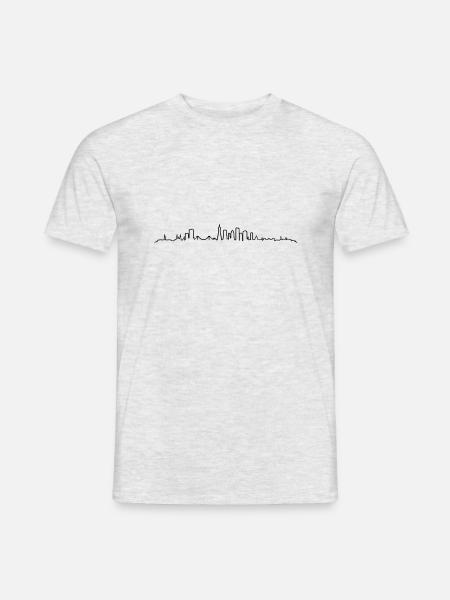 Skyline - San Francisco - Männer T-Shirt - Grau meliert