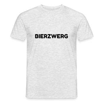 Bierzwerg - Männer T-Shirt - Grau meliert - Vorne - AI Model Male 178 dark (178cm)
