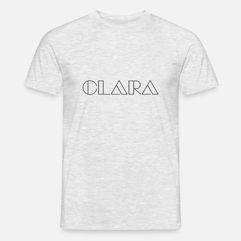 Name Clara Modern Schwarz - Männer T-Shirt - Grau meliert