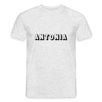 Name - Antonia - Männer T-Shirt - Grau meliert - Vorne - AI Model Male 178 dark (178cm)