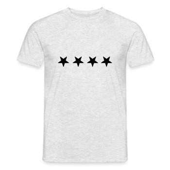 4 Sterne - Männer T-Shirt - Grau meliert - Vorne - AI Model Male 178 dark (178cm)