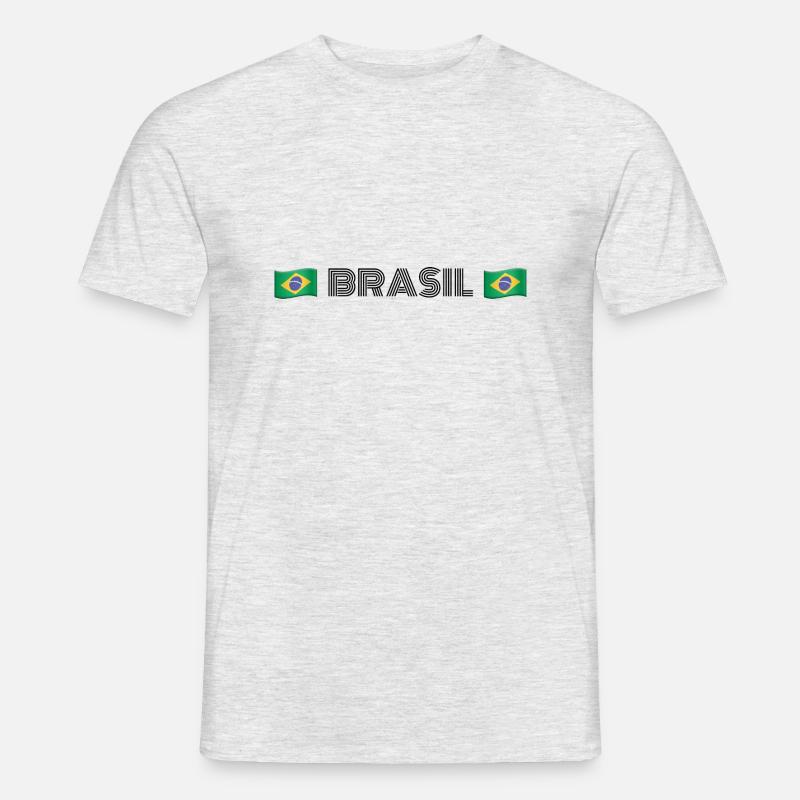 BRASIL - Männer T-Shirt - Grau meliert