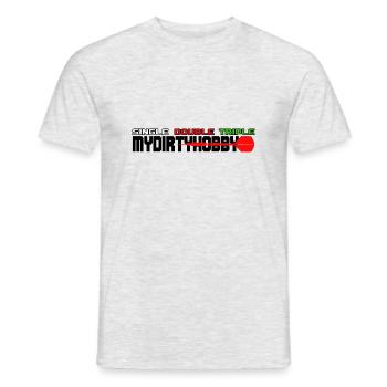 MYDIRTYHOBBY schwarz - Männer T-Shirt - Grau meliert - Vorne - AI Model Male 178 dark (178cm)