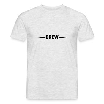 Équipe d’équipage - T-shirt homme - gris chiné - Devant - AI Model Male 178 dark (178cm)