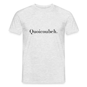 T-shirt personnalisé QUOICOUBEH - T-shirt homme - gris chiné - Devant - AI Model Male 178 dark (178cm)