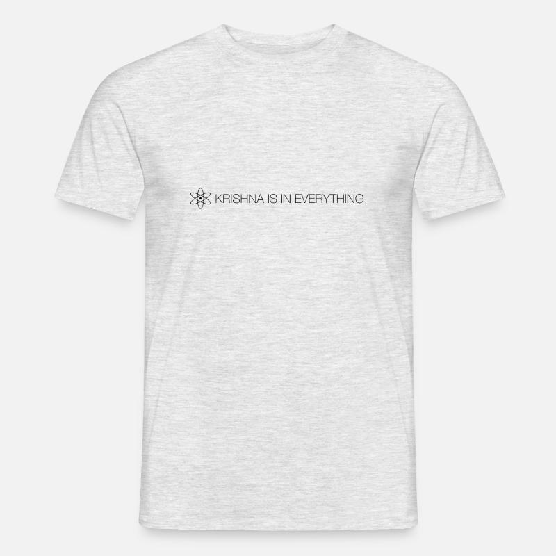 Krishna is in everthing - Männer T-Shirt - Grau meliert