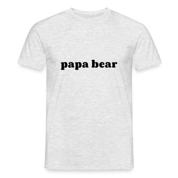 PAPA BEAR - Men's T-Shirt - heather grey - Front - AI Model Male 178 dark (178cm)
