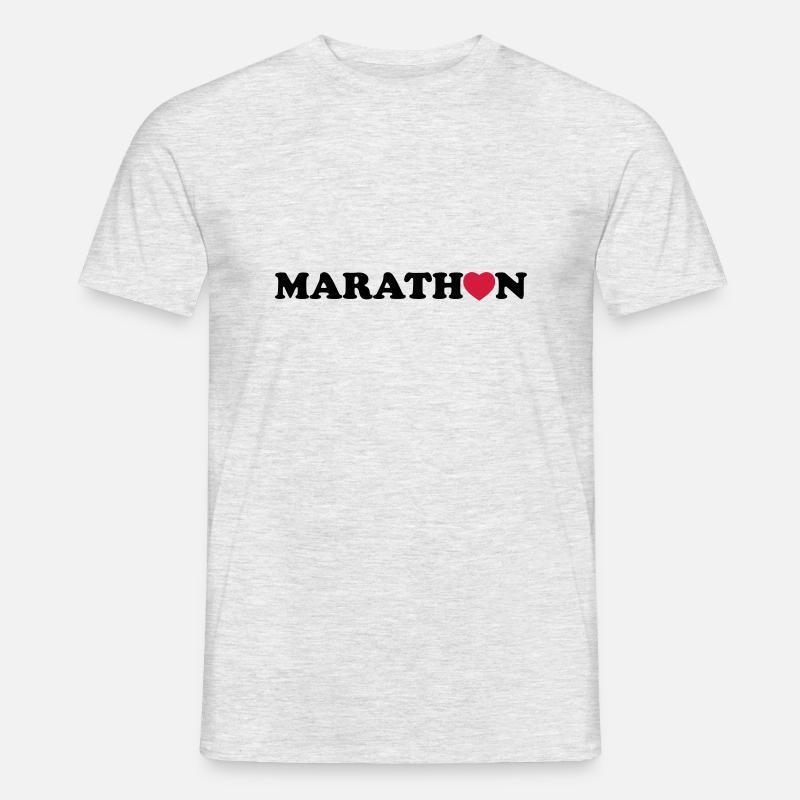 marathon - Männer T-Shirt - Grau meliert