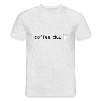 coffee club - Kaffee - Männer T-Shirt - Grau meliert - Vorne - AI Model Male 178 dark (178cm)