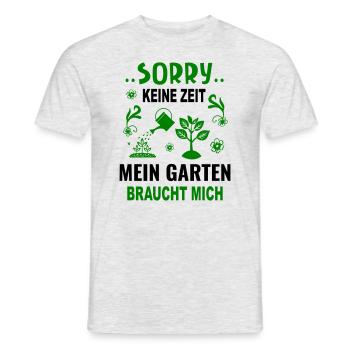Garten Gartenarbeit gärtnern Gärtner Gießkanne - Männer T-Shirt - Grau meliert - Vorne - AI Model Male 178 dark (178cm)