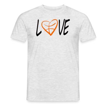Aimer le basketball - T-shirt homme - gris chiné - Devant - AI Model Male 178 dark (178cm)