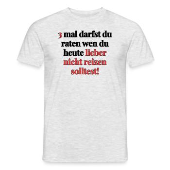 3 mal darfst du raten - Männer T-Shirt - Grau meliert - Vorne - AI Model Male 178 dark (178cm)