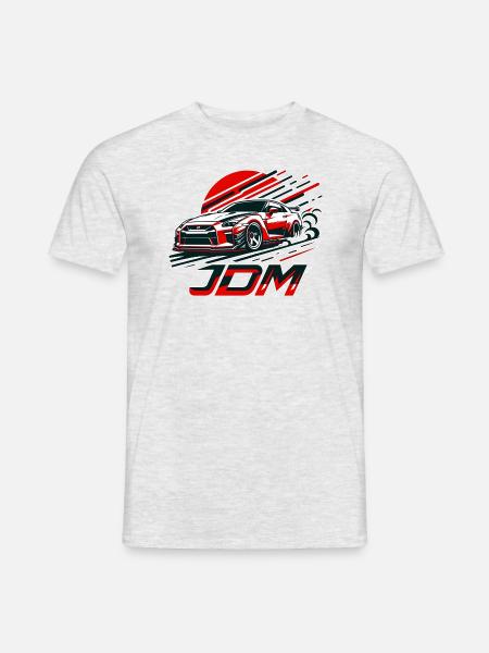 JDM GT-R R35 - Männer T-Shirt - Grau meliert