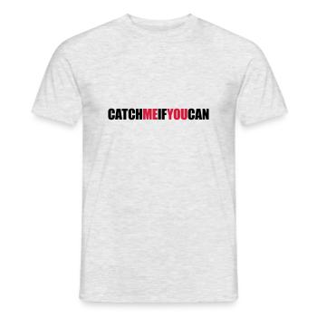 Schnell Catch Me - Männer T-Shirt - Grau meliert - Vorne - AI Model Male 178 dark (178cm)