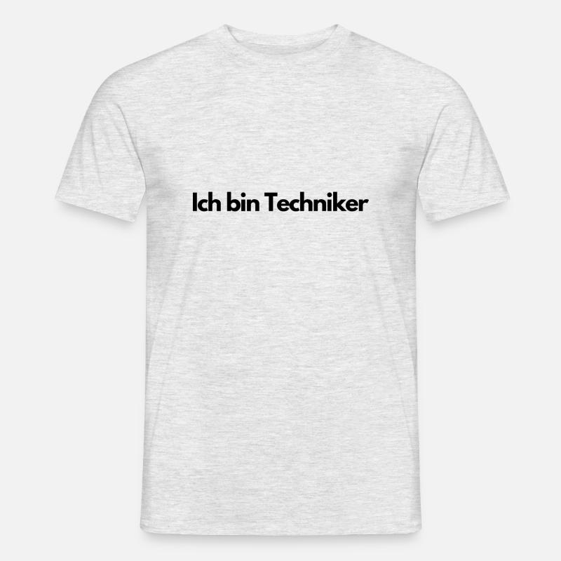 Ich bin Techniker - Männer T-Shirt - Grau meliert