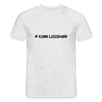 Kann Losgehen - Männer T-Shirt - Grau meliert - Vorne - AI Model Male 178 dark (178cm)