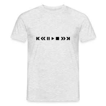 player_f1 - Men's T-Shirt - heather grey - Front - AI Model Male 178 dark (178cm)