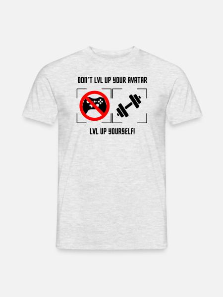 LVL UP - Men's T-Shirt - heather grey