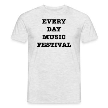 EveryDayMusicFest - Men's T-Shirt - heather grey - Front - AI Model Male 178 dark (178cm)