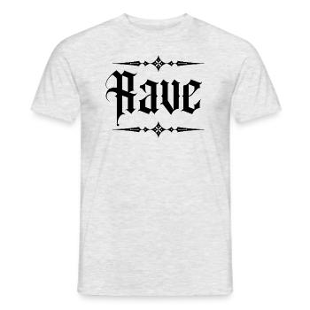 Logo de la musique rave - T-shirt homme - gris chiné - Devant - AI Model Male 178 dark (178cm)