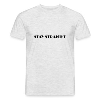 rester droit - T-shirt homme - gris chiné - Devant - AI Model Male 178 dark (178cm)