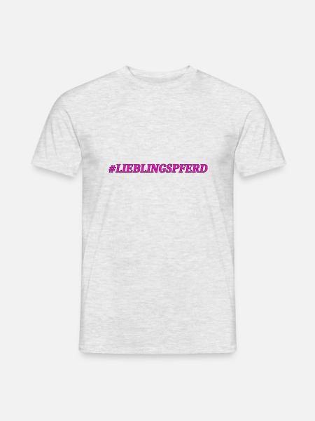 LIEBLINGSPFERD - Männer T-Shirt - Grau meliert