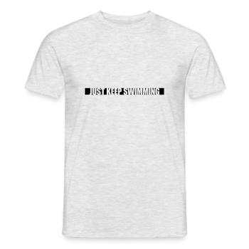 Continuez simplement à nager - T-shirt homme - gris chiné - Devant - AI Model Male 178 dark (178cm)