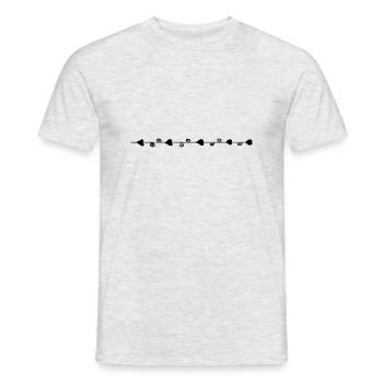 Floral Garland Flowers Hearts 03 Artboard 3 - Men's T-Shirt - heather grey - Front - AI Model Male 178 dark (178cm)