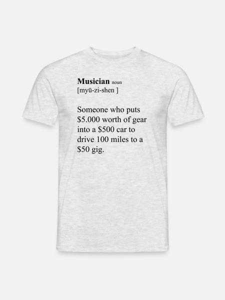 Musiker lustige Definition - Männer T-Shirt - Grau meliert