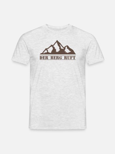 Der Berg ruft - Männer T-Shirt - Grau meliert