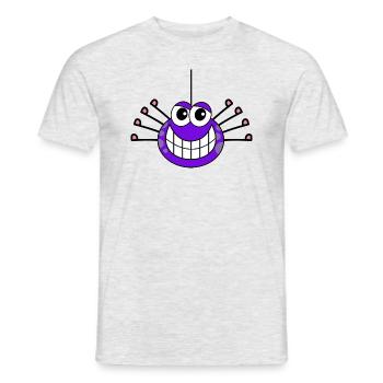 Cartoon Spider - Men's T-Shirt - heather grey - Front - AI Model Male 178 dark (178cm)
