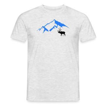 Berg Reh 02 - T-shirt homme - gris chiné - Devant - AI Model Male 178 dark (178cm)