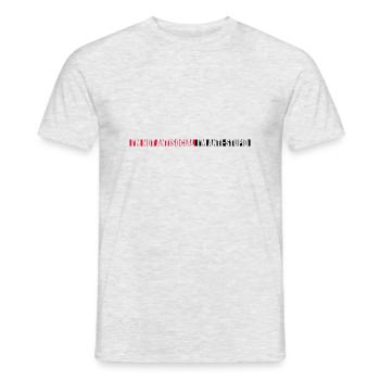 not antisocial anti stupid - Men's T-Shirt - heather grey - Front - AI Model Male 178 dark (178cm)