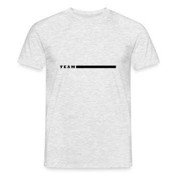 Team Sport Partnerlook Design + TON TEXTE - T-shirt homme - gris chiné - Devant - AI Model Male 178 dark (178cm)