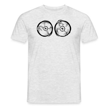 Crazy Monster Horror Eyes - Men's T-Shirt - heather grey - Front - AI Model Male 178 dark (178cm)