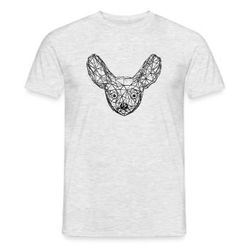 Metallischer geometrischer Fennekfuchs - Männer T-Shirt - Grau meliert - Vorne - AI Model Male 178 dark (178cm)