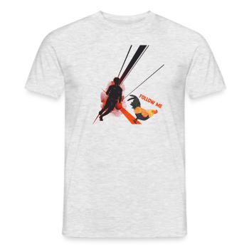 pool basketball humor basketball player rooster - Men's T-Shirt - heather grey - Front - AI Model Male 178 dark (178cm)