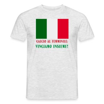 Fußball Italien Frauen Weltmeisterschaft 2023 - Männer T-Shirt - Grau meliert - Vorne - AI Model Male 178 dark (178cm)