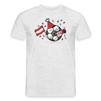 Football Fan Austria - Men's T-Shirt - heather grey - Front - AI Model Male 178 dark (178cm)