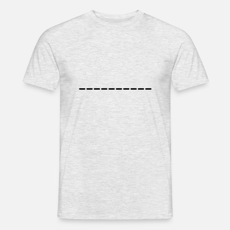 linie_gestrichelt_ay1 - Männer T-Shirt - Grau meliert