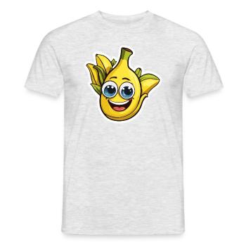 Fruits / Banane / Exotique / Tropical / Sucré / Fruit - T-shirt homme - gris chiné - Devant - AI Model Male 178 dark (178cm)