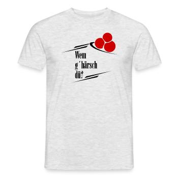 Wemghärschdü black - Männer T-Shirt - Grau meliert - Vorne - AI Model Male 178 dark (178cm)