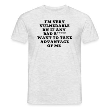 Vulnerable - Männer T-Shirt - Grau meliert - Vorne - AI Model Male 178 dark (178cm)