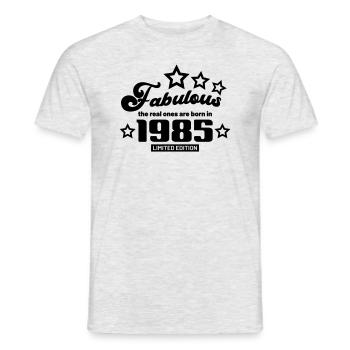 fabulous the real ones are born in 1985 - T-shirt homme - gris chiné - Devant - AI Model Male 178 dark (178cm)