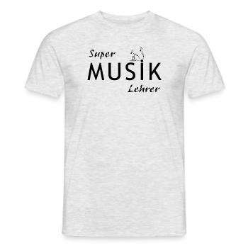 Super Musik Lehrer - Männer T-Shirt - Grau meliert - Vorne - AI Model Male 178 dark (178cm)