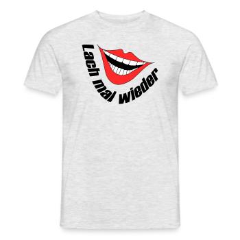 Lach mal wieder - Männer T-Shirt - Grau meliert - Vorne - AI Model Male 178 dark (178cm)